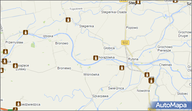 mapa Chorążówka, Chorążówka na mapie Targeo