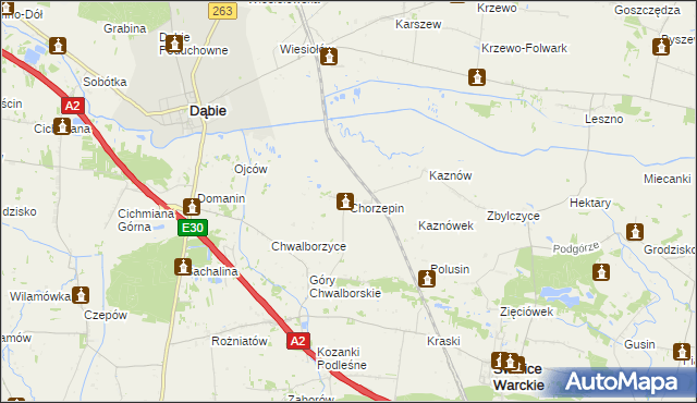 mapa Chorzepin, Chorzepin na mapie Targeo