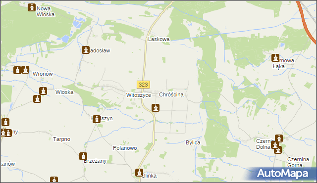 mapa Chróścina gmina Góra, Chróścina gmina Góra na mapie Targeo