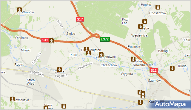 mapa Chrząchówek, Chrząchówek na mapie Targeo