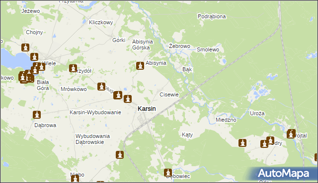 mapa Cisewie, Cisewie na mapie Targeo