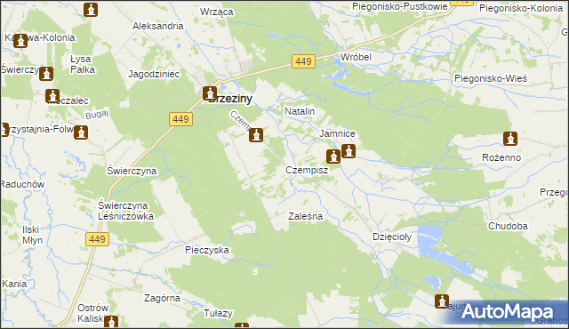 mapa Czempisz, Czempisz na mapie Targeo