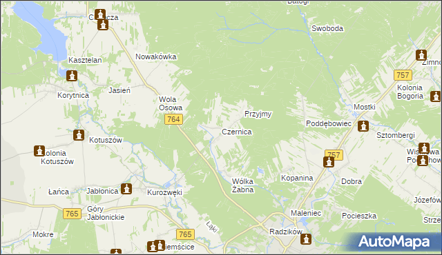 mapa Czernica gmina Staszów, Czernica gmina Staszów na mapie Targeo