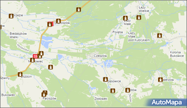 mapa Czeszów, Czeszów na mapie Targeo