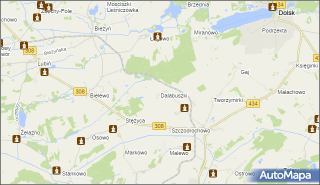 mapa Dalabuszki, Dalabuszki na mapie Targeo