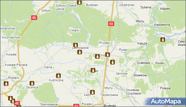 mapa Dalachów, Dalachów na mapie Targeo