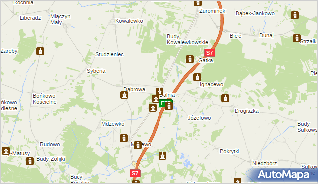 mapa Dalnia gmina Strzegowo, Dalnia gmina Strzegowo na mapie Targeo