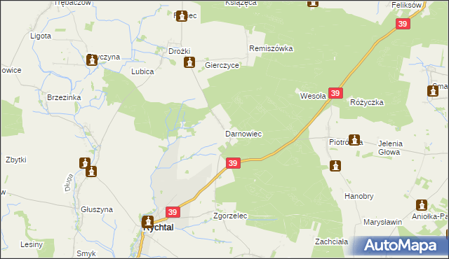 mapa Darnowiec, Darnowiec na mapie Targeo