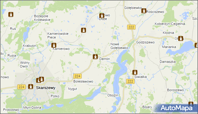 mapa Demlin, Demlin na mapie Targeo