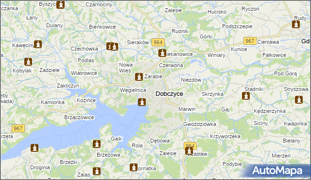 mapa Dobczyce, Dobczyce na mapie Targeo