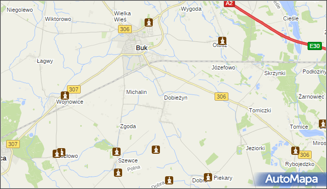 mapa Dobieżyn, Dobieżyn na mapie Targeo