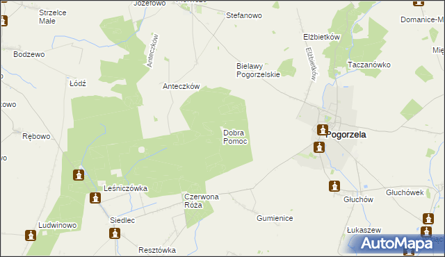 mapa Dobra Pomoc, Dobra Pomoc na mapie Targeo