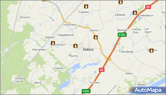 mapa Dobrcz, Dobrcz na mapie Targeo