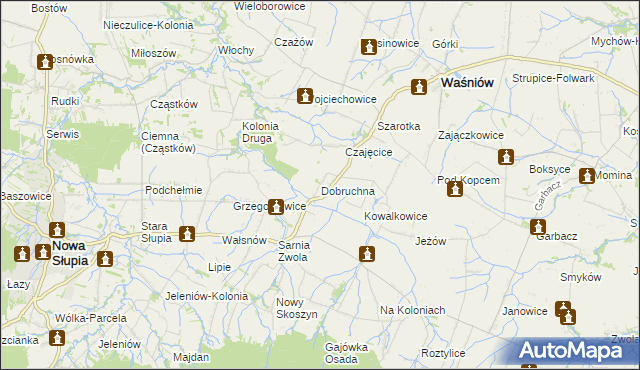 mapa Dobruchna, Dobruchna na mapie Targeo