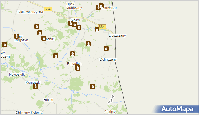 mapa Dolinczany, Dolinczany na mapie Targeo