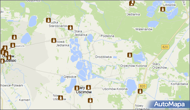 mapa Drozdówka, Drozdówka na mapie Targeo