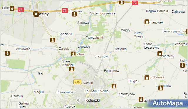 mapa Erazmów, Erazmów na mapie Targeo