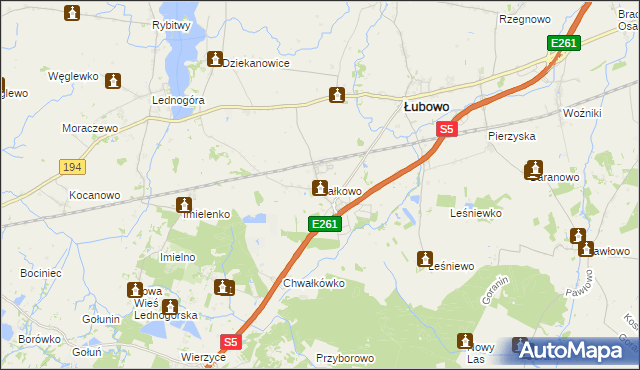 mapa Fałkowo, Fałkowo na mapie Targeo