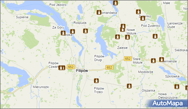 mapa Filipów Drugi, Filipów Drugi na mapie Targeo