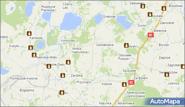 mapa Garbatówka-Kolonia, Garbatówka-Kolonia na mapie Targeo