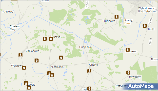 mapa Gnojenko, Gnojenko na mapie Targeo