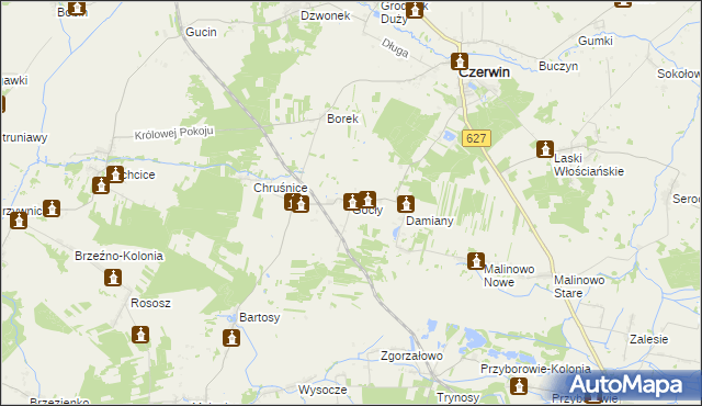 mapa Gocły, Gocły na mapie Targeo