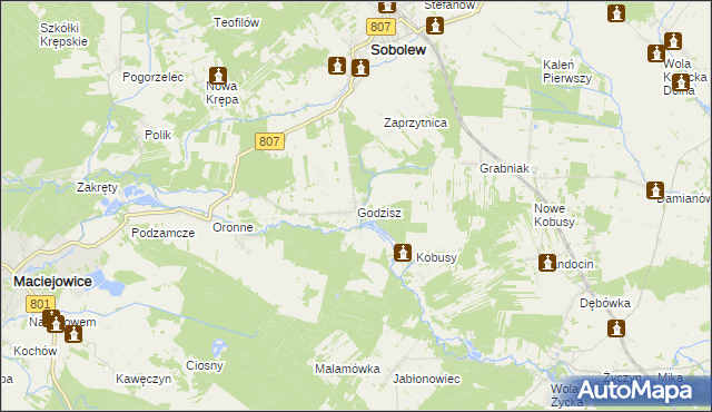 mapa Godzisz, Godzisz na mapie Targeo
