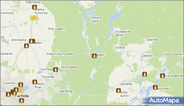 mapa Gołąbek gmina Cekcyn, Gołąbek gmina Cekcyn na mapie Targeo