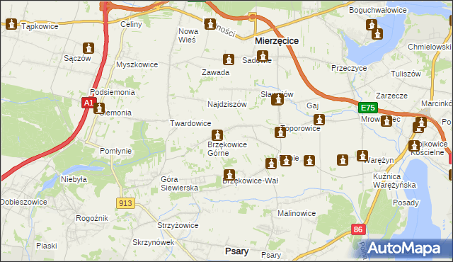 mapa Goląsza Górna, Goląsza Górna na mapie Targeo