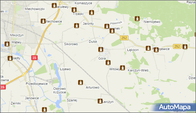 mapa Góra gmina Inowrocław, Góra gmina Inowrocław na mapie Targeo