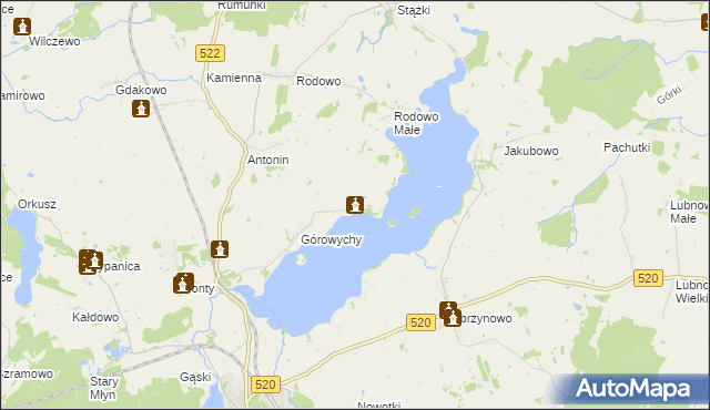 mapa Górowychy Małe, Górowychy Małe na mapie Targeo