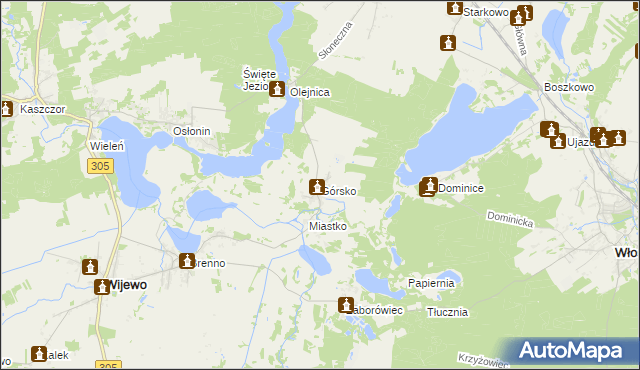 mapa Górsko gmina Przemęt, Górsko gmina Przemęt na mapie Targeo