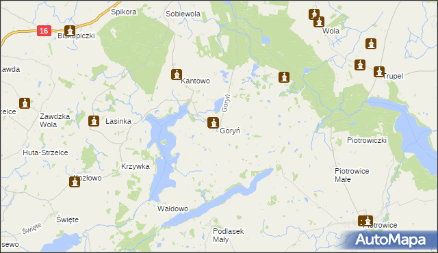 mapa Goryń gmina Kisielice, Goryń gmina Kisielice na mapie Targeo