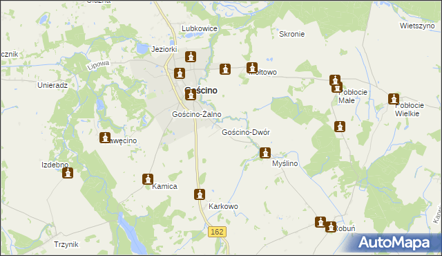 mapa Gościno-Dwór, Gościno-Dwór na mapie Targeo