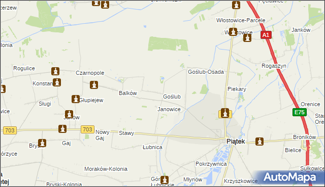 mapa Goślub, Goślub na mapie Targeo