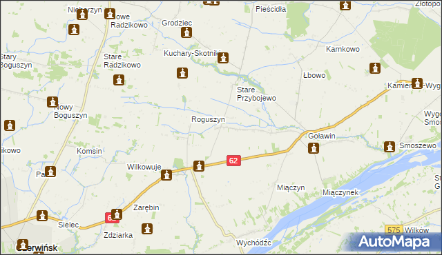 mapa Goworowo gmina Czerwińsk nad Wisłą, Goworowo gmina Czerwińsk nad Wisłą na mapie Targeo