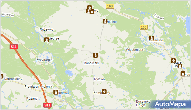 mapa Gozd, Gozd na mapie Targeo