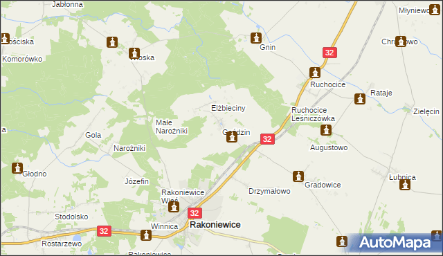 mapa Goździn, Goździn na mapie Targeo
