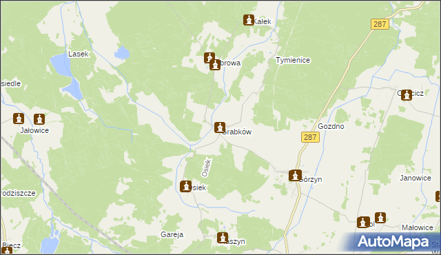 mapa Grabków gmina Lubsko, Grabków gmina Lubsko na mapie Targeo
