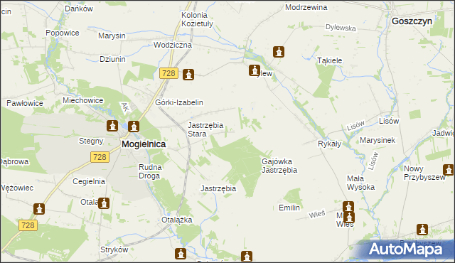 mapa Gracjanów, Gracjanów na mapie Targeo