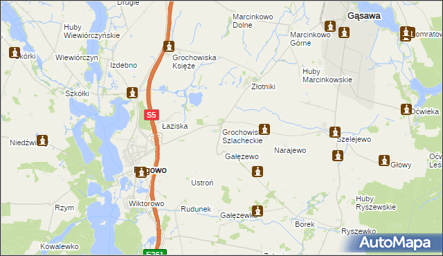 mapa Grochowiska Szlacheckie, Grochowiska Szlacheckie na mapie Targeo