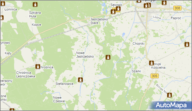 mapa Grubsko, Grubsko na mapie Targeo
