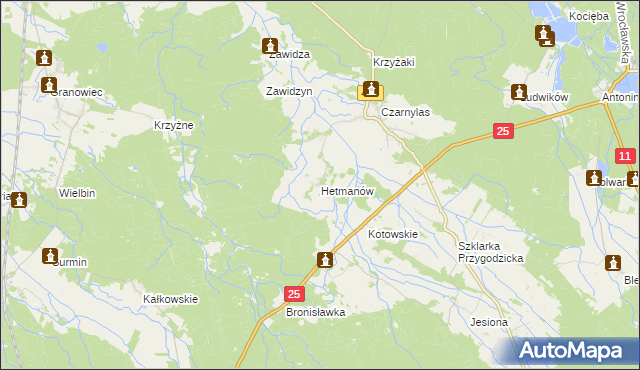 mapa Hetmanów, Hetmanów na mapie Targeo