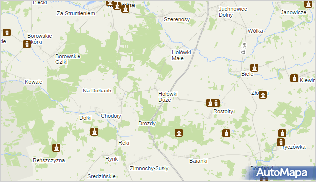 mapa Hołówki Duże, Hołówki Duże na mapie Targeo