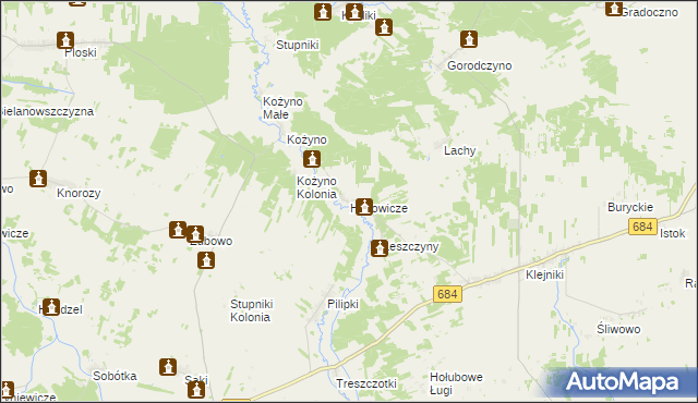 mapa Hukowicze, Hukowicze na mapie Targeo