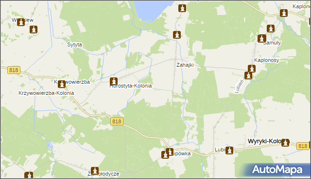 mapa Ignaców gmina Wyryki, Ignaców gmina Wyryki na mapie Targeo