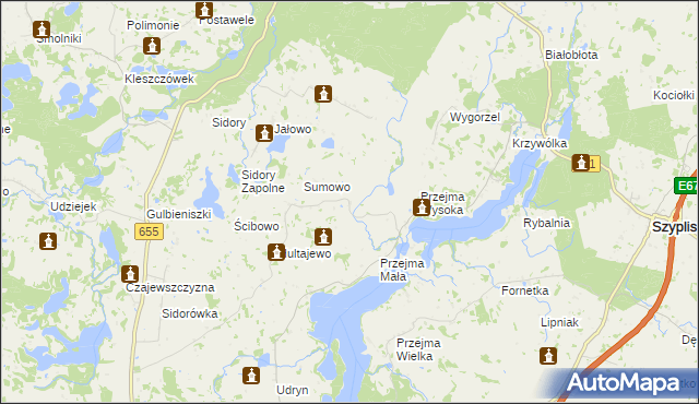 mapa Ignatówka gmina Jeleniewo, Ignatówka gmina Jeleniewo na mapie Targeo