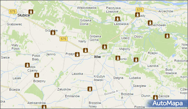 mapa Iłów, Iłów na mapie Targeo