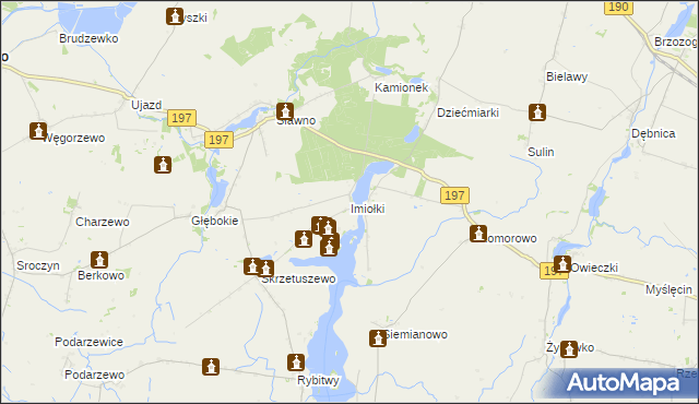 mapa Imiołki, Imiołki na mapie Targeo