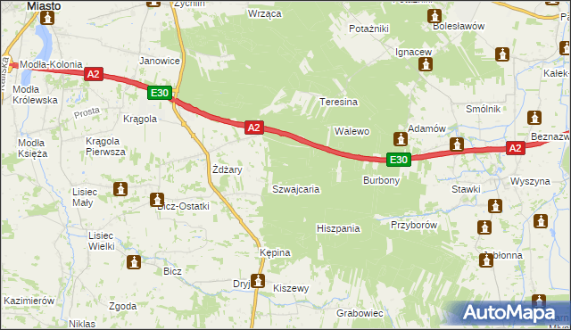 mapa Izabelin gmina Krzymów, Izabelin gmina Krzymów na mapie Targeo